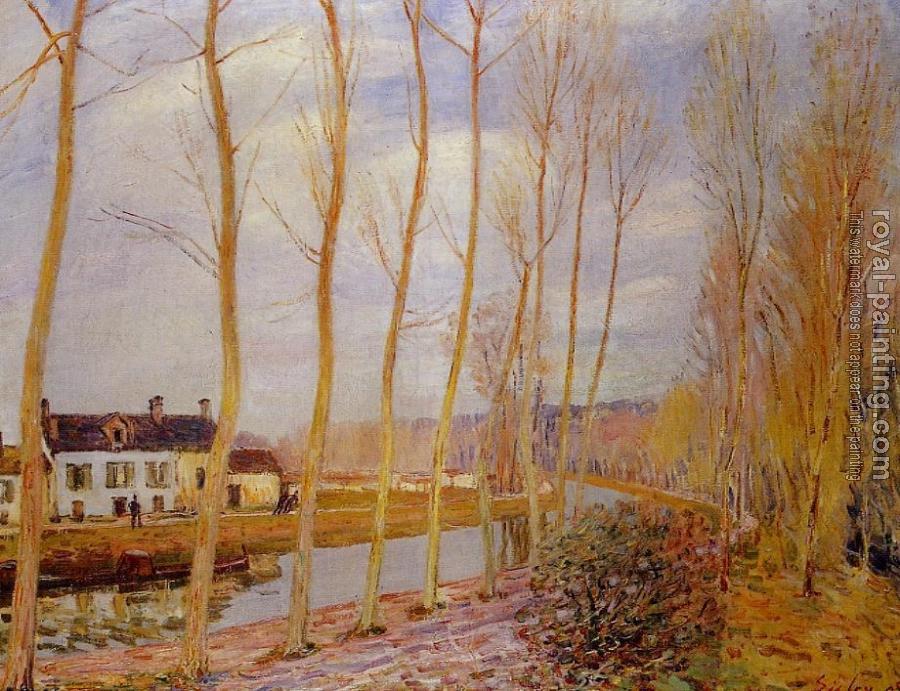 Alfred Sisley : The Loing Canal at Moret